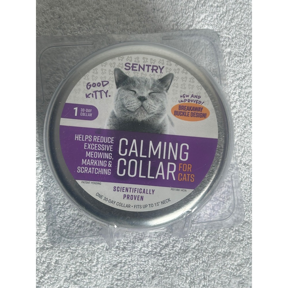 Sentry Calming Collar for Cats 30 Day Breakaway Pheromone P011861 ACIA NEW